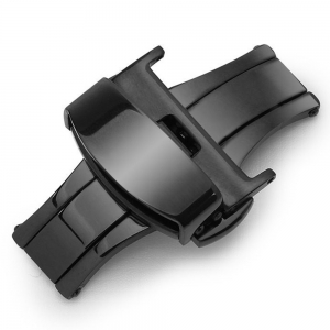 남성 남자 여성 여자 정장 캐주얼 가죽 시계 원터치 디버클 셀프교체 diy 부품 워치 용품 소품 잠금 장치 블랙